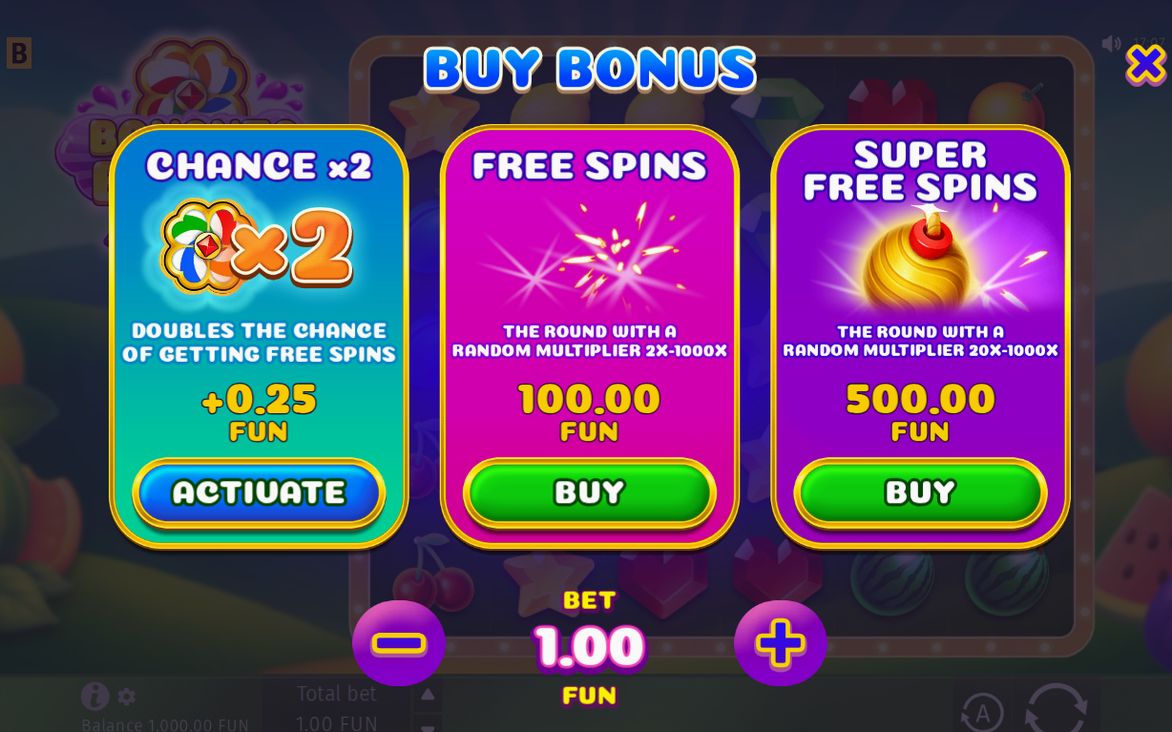 Buy Bonus dialog showing both bonus variants