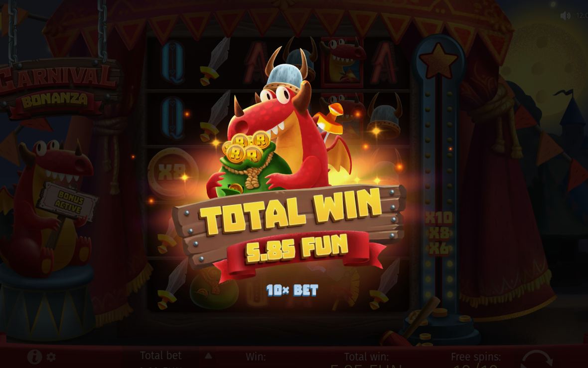 Free Spins under a full moon, level meter on the left