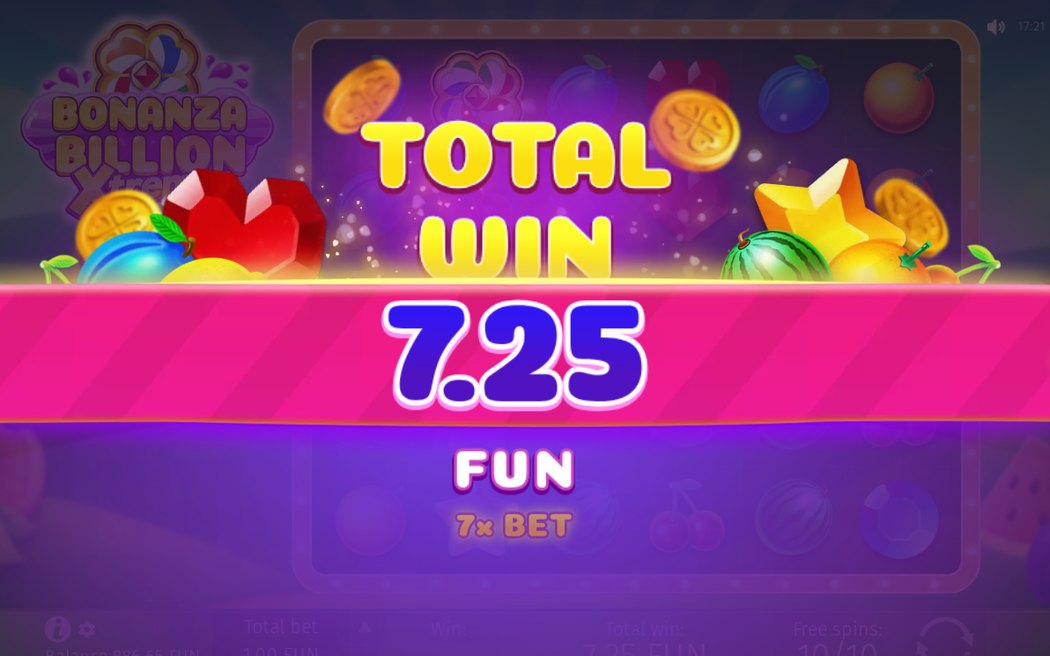 Settled win total after the last refill
