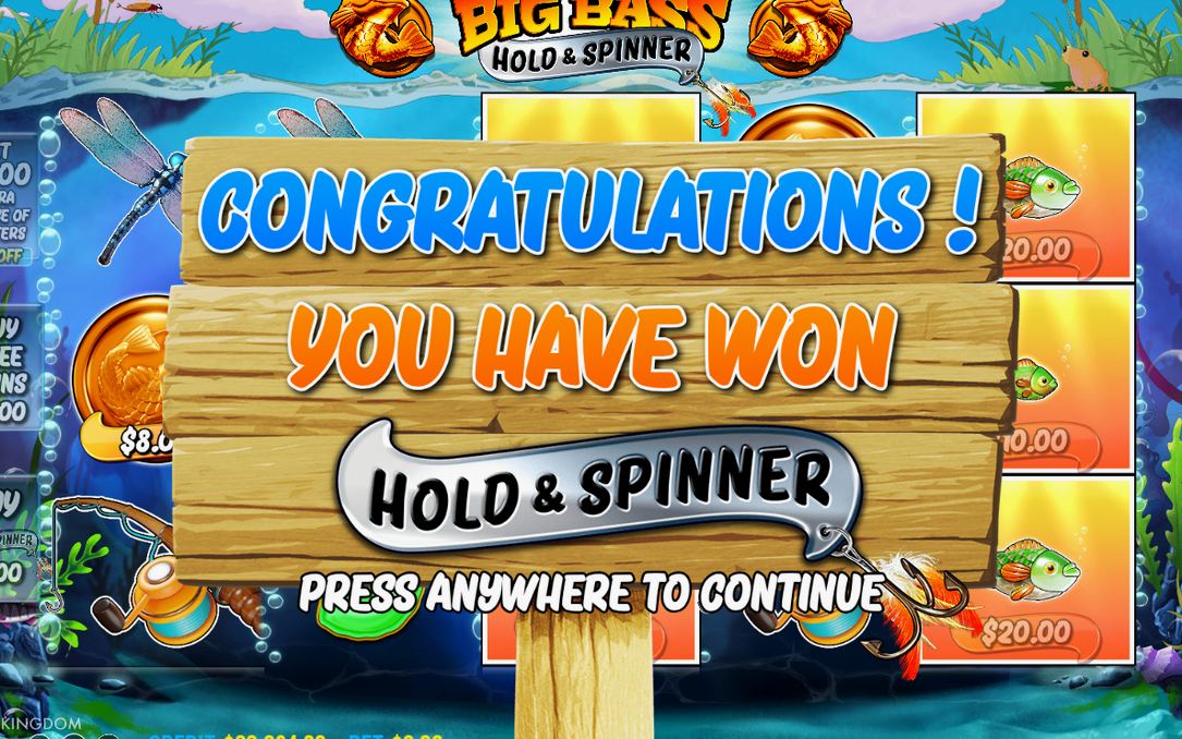Hold & Spinner net grid midway through a respin round